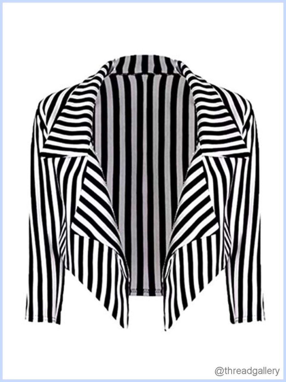 Women's Classic ¾ Sleeve Open Front Cropped Waterfall Blazer Jacket